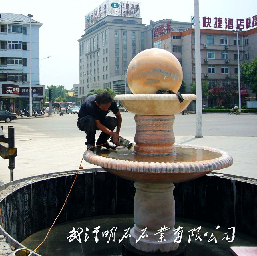 晚霞紅風水球
